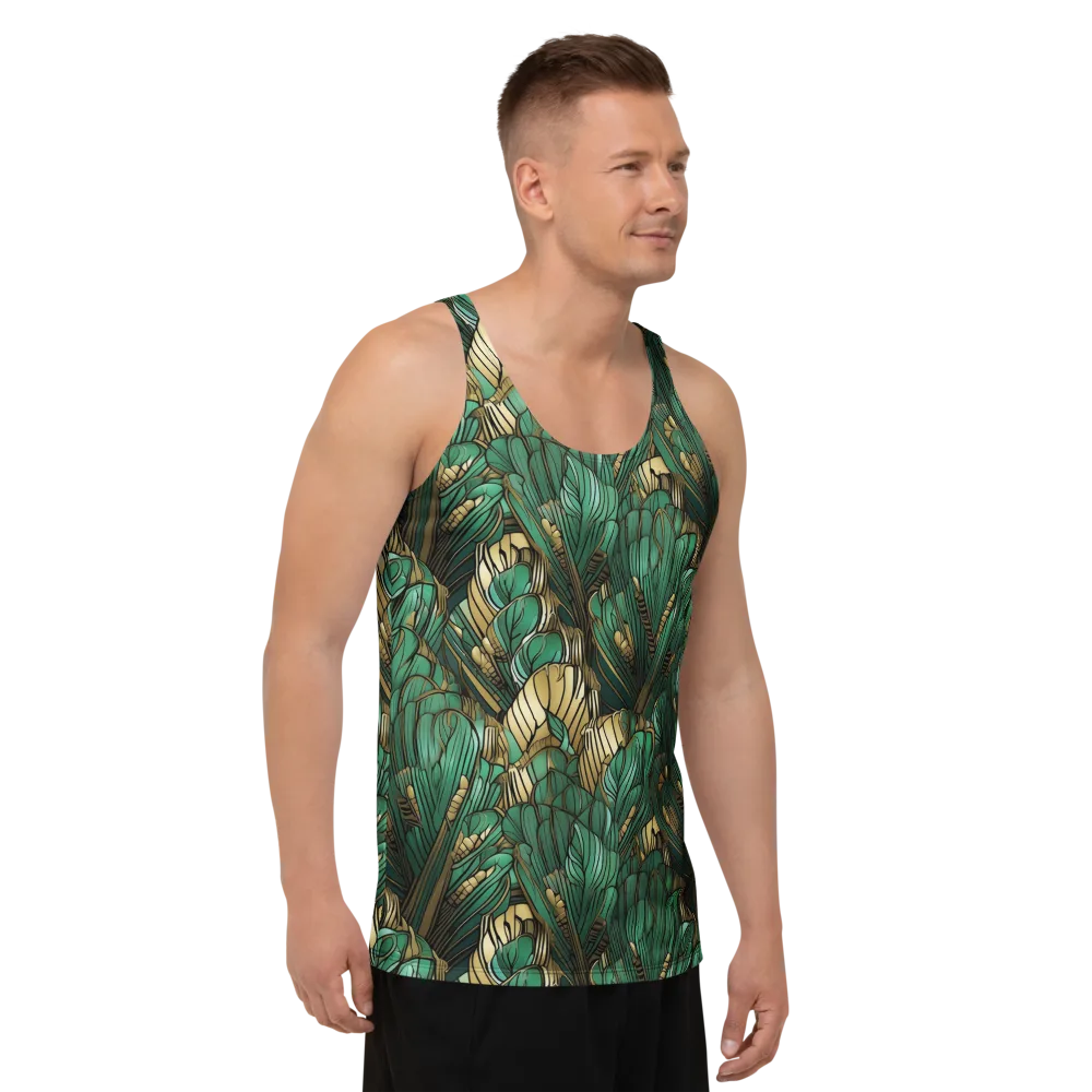 Verdant Deco on Men's Tank Top — Right Front
