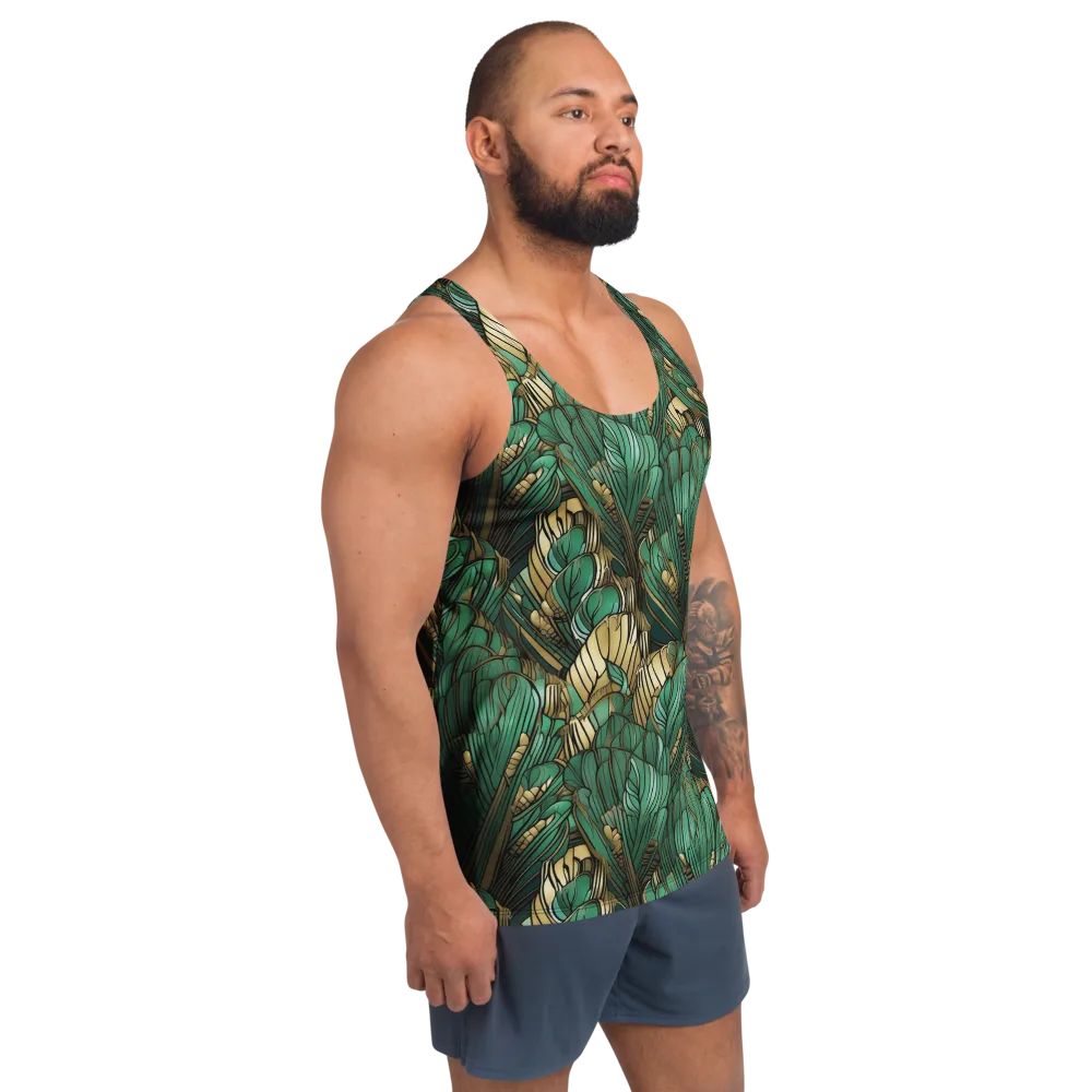 Verdant Deco on Men's Tank Top — Right Front