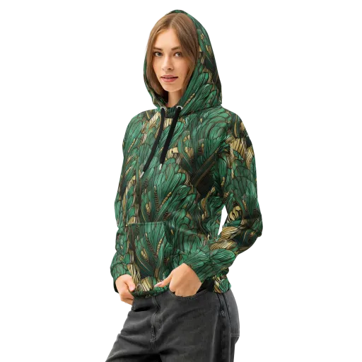 Verdant Deco on a Cotton Hoodie