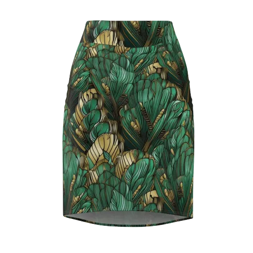 Verdant Deco on a Pencil Skirt