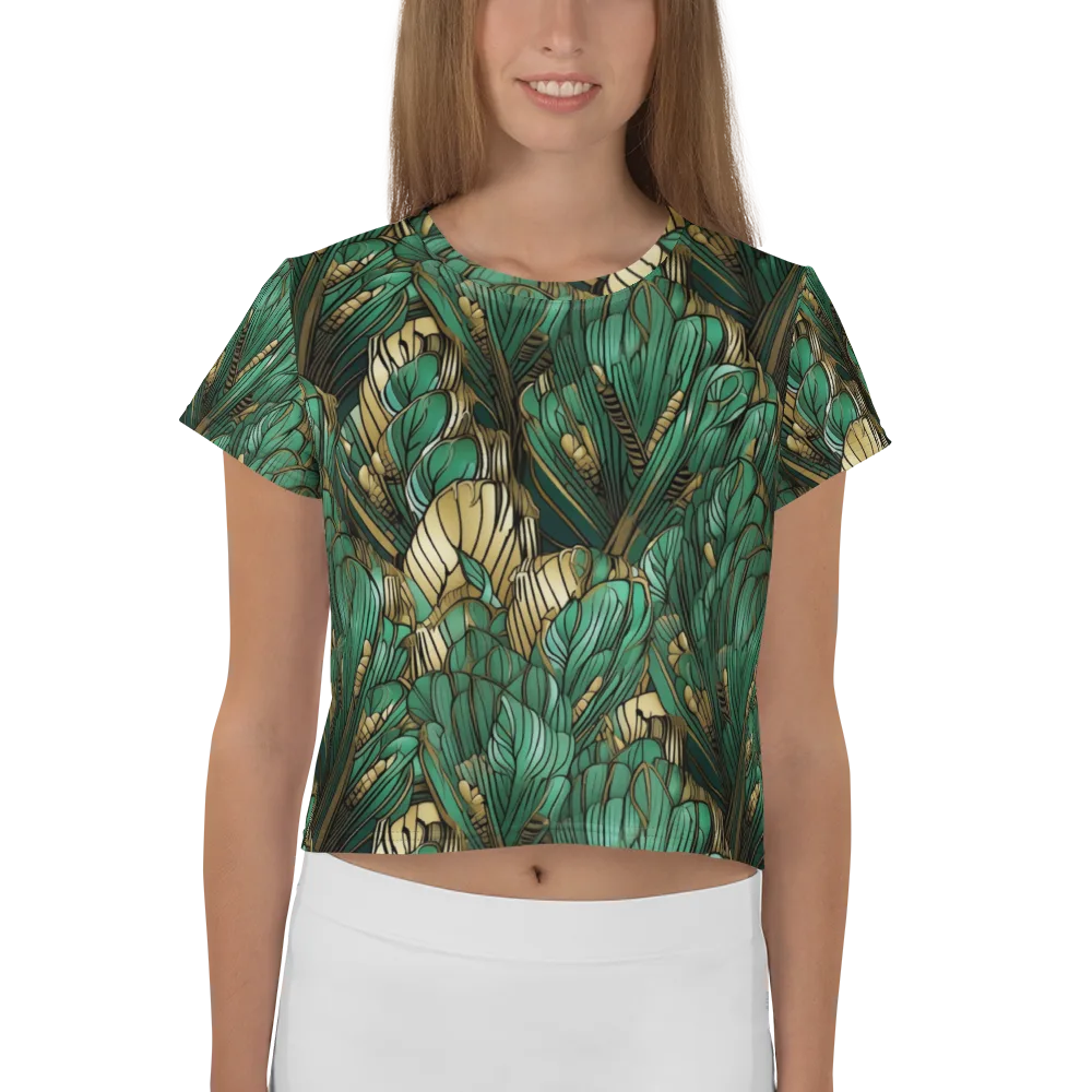 Verdant Deco on Crop Tee — Front