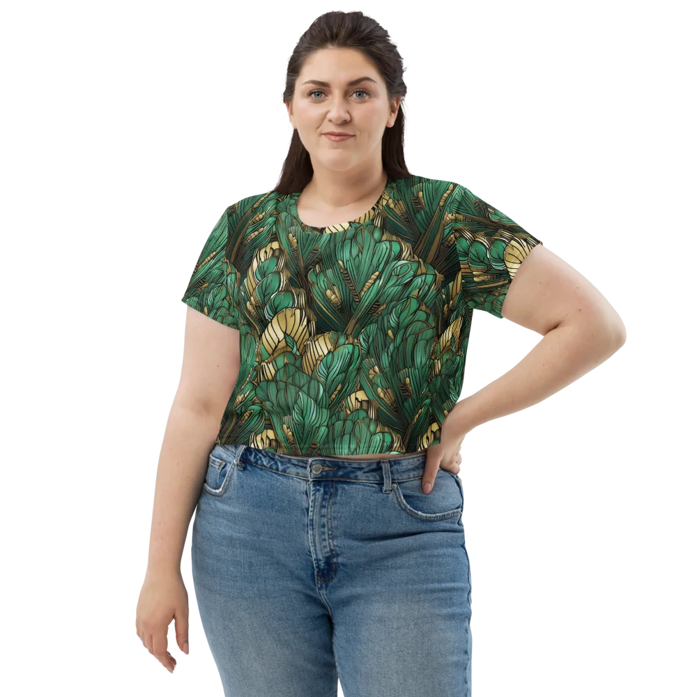 Verdant Deco on Crop Tee — Front