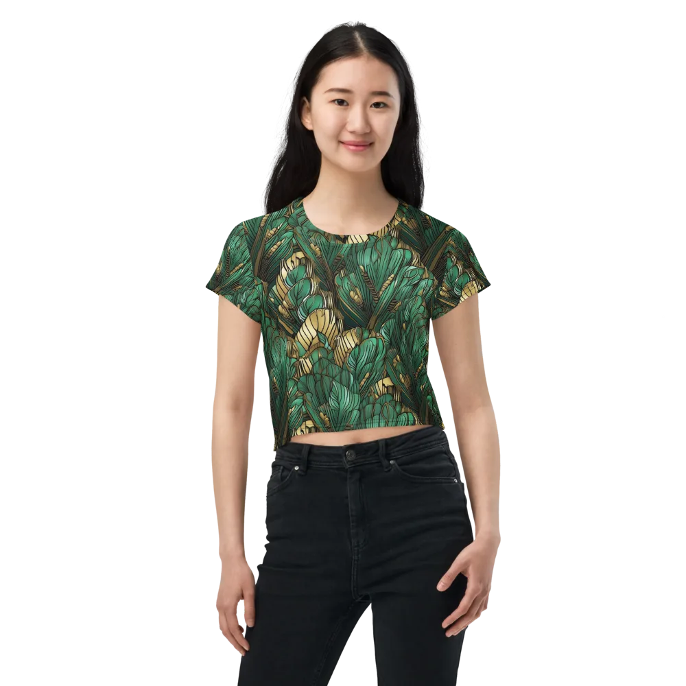 Verdant Deco on Crop Tee — Front