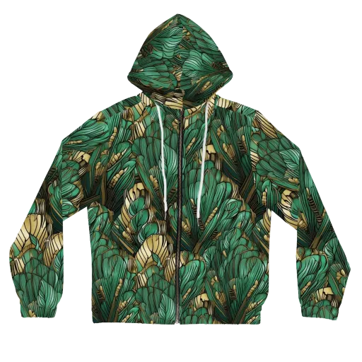 Verdant Deco on a Women's Full-Zip Hoodie