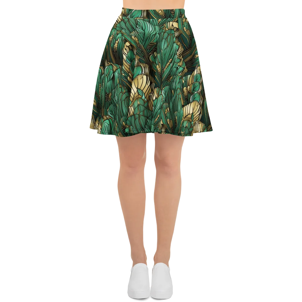 Verdant Deco on Skater Skirt — Front