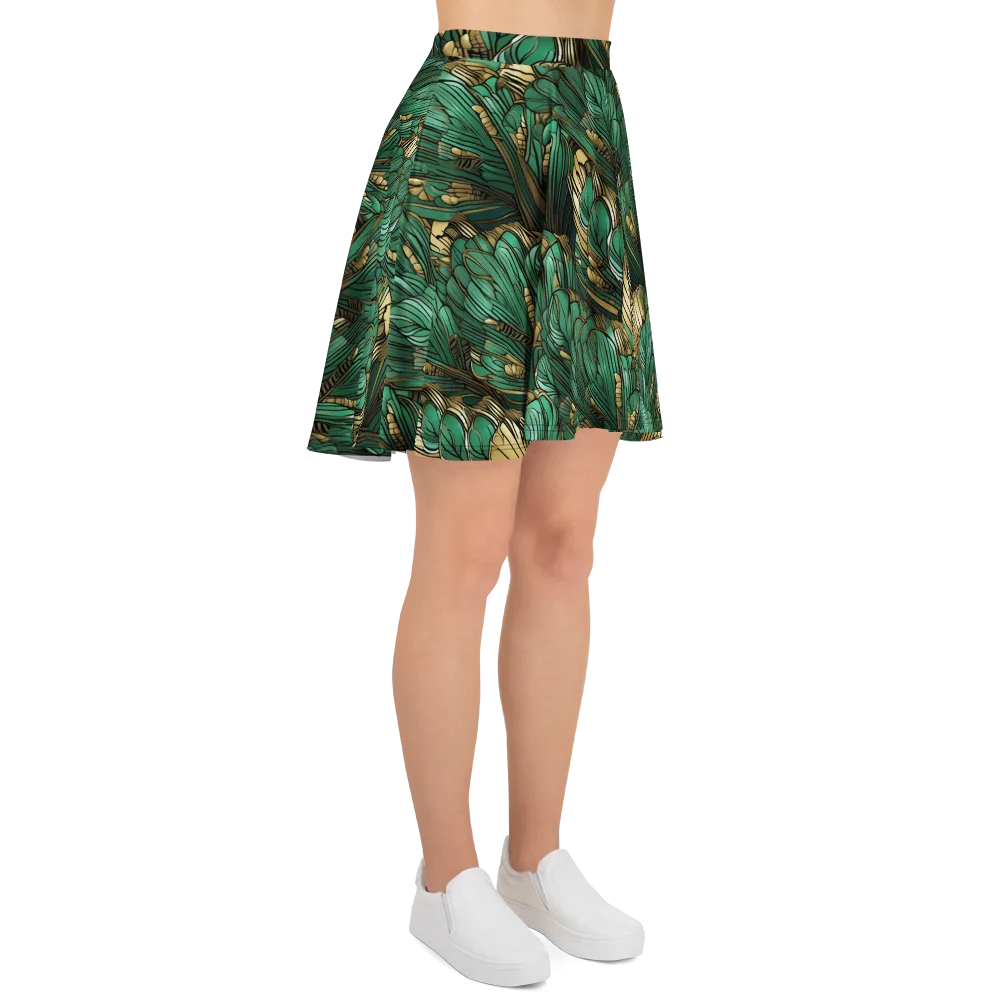 Verdant Deco on Skater Skirt — Right
