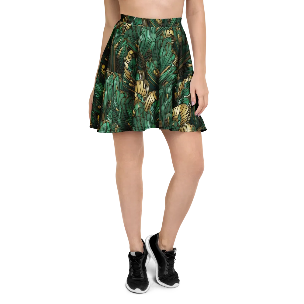 Verdant Deco on Skater Skirt — Front