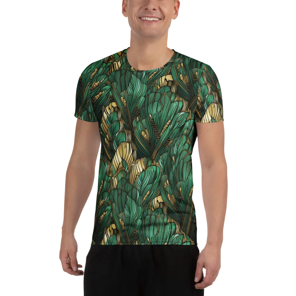 Verdant Deco on Men's Athletic T-Shirt — Front