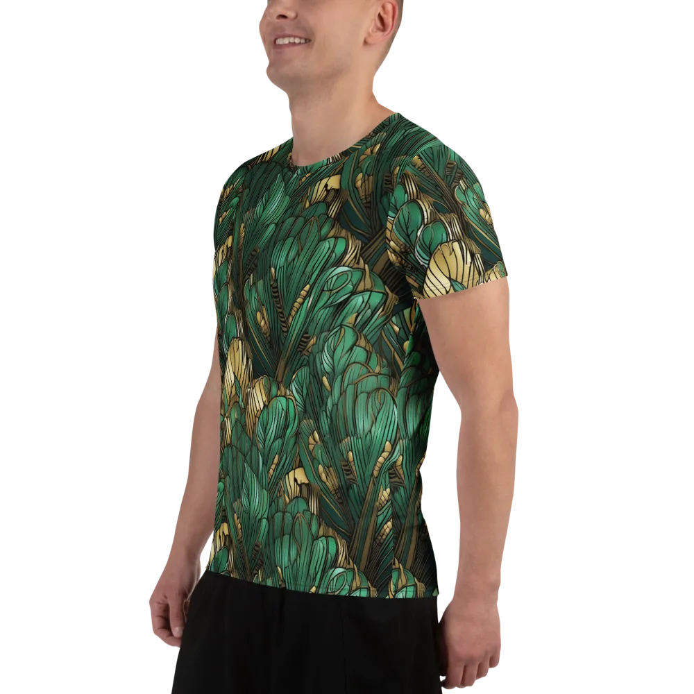 Verdant Deco on Men's Athletic T-Shirt — Left