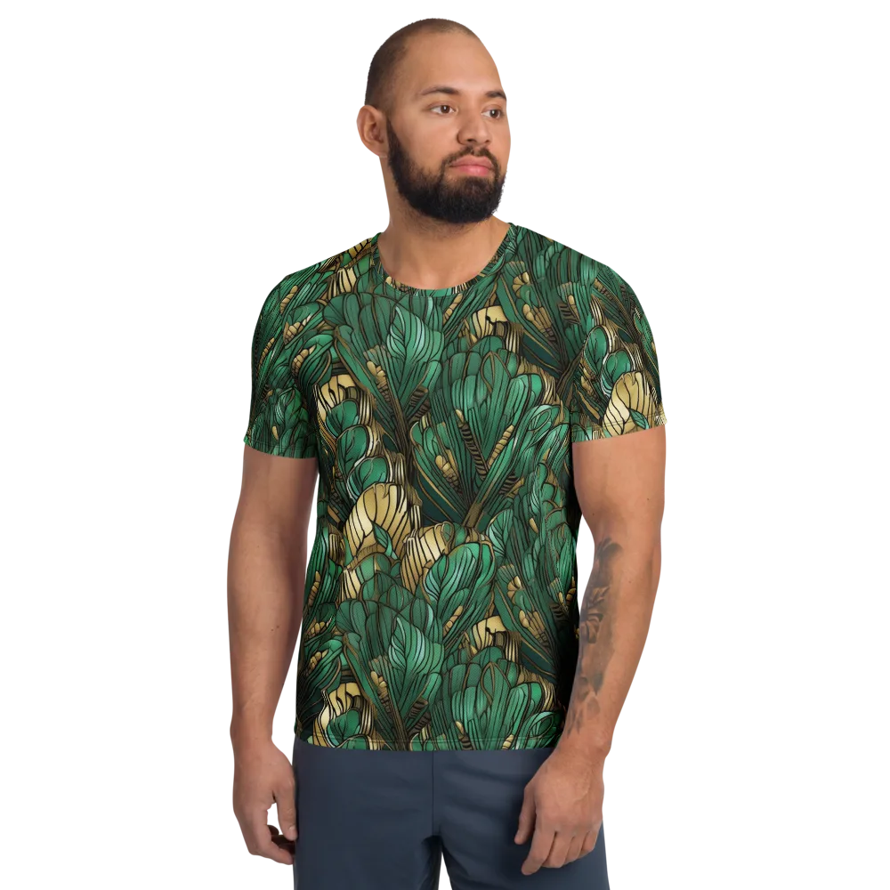 Verdant Deco on Men's Athletic T-Shirt — Front