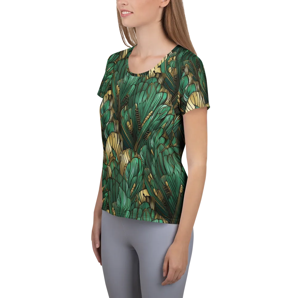 Verdant Deco on Women's Athletic T-Shirt — Left