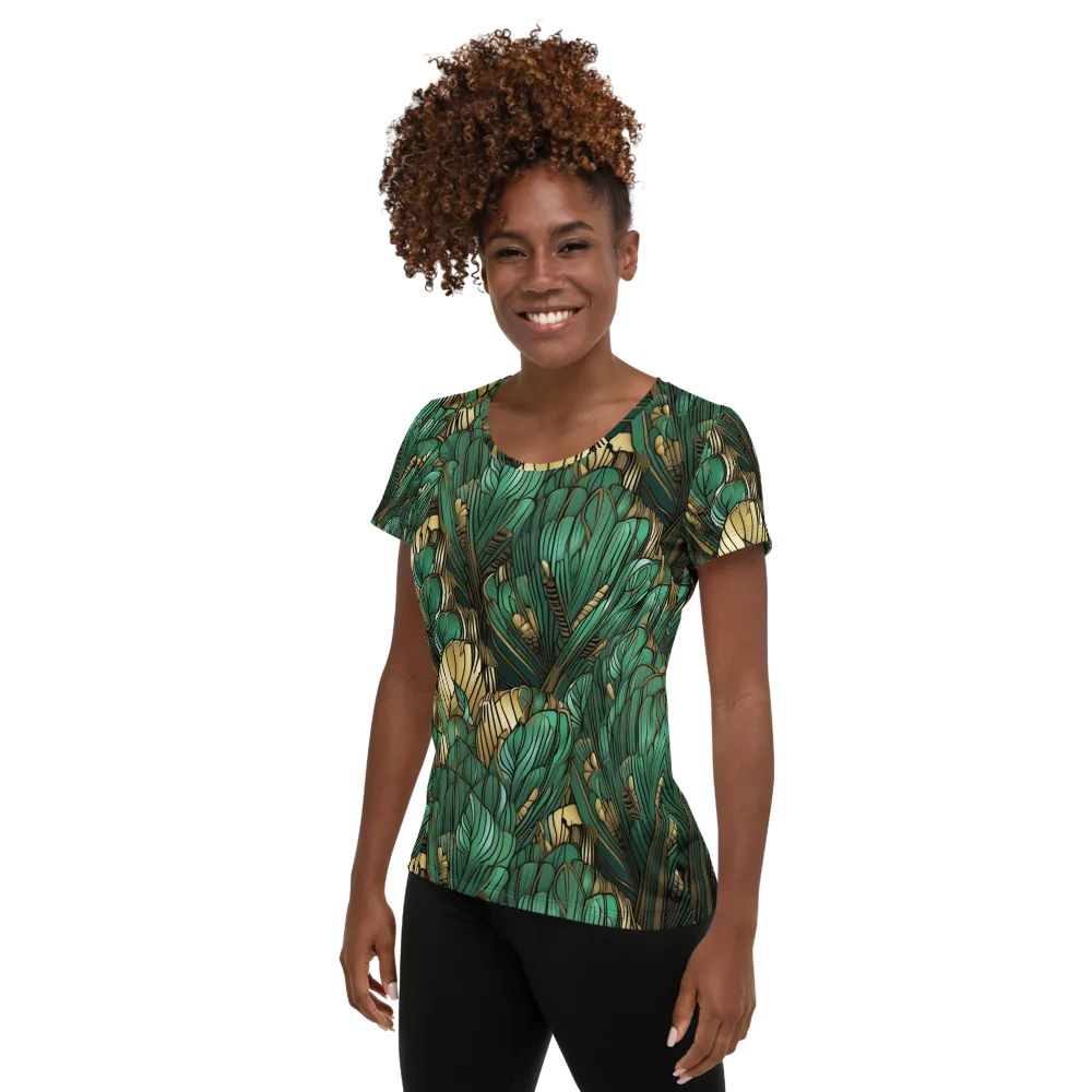 Verdant Deco on Women's Athletic T-Shirt — Left