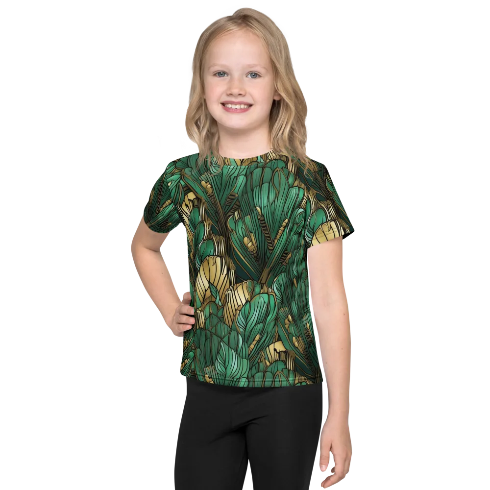 Verdant Deco on Kids Crew Neck T-Shirt — Front