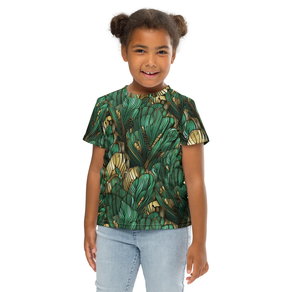 Verdant Deco on Kids Crew Neck T-Shirt — Front