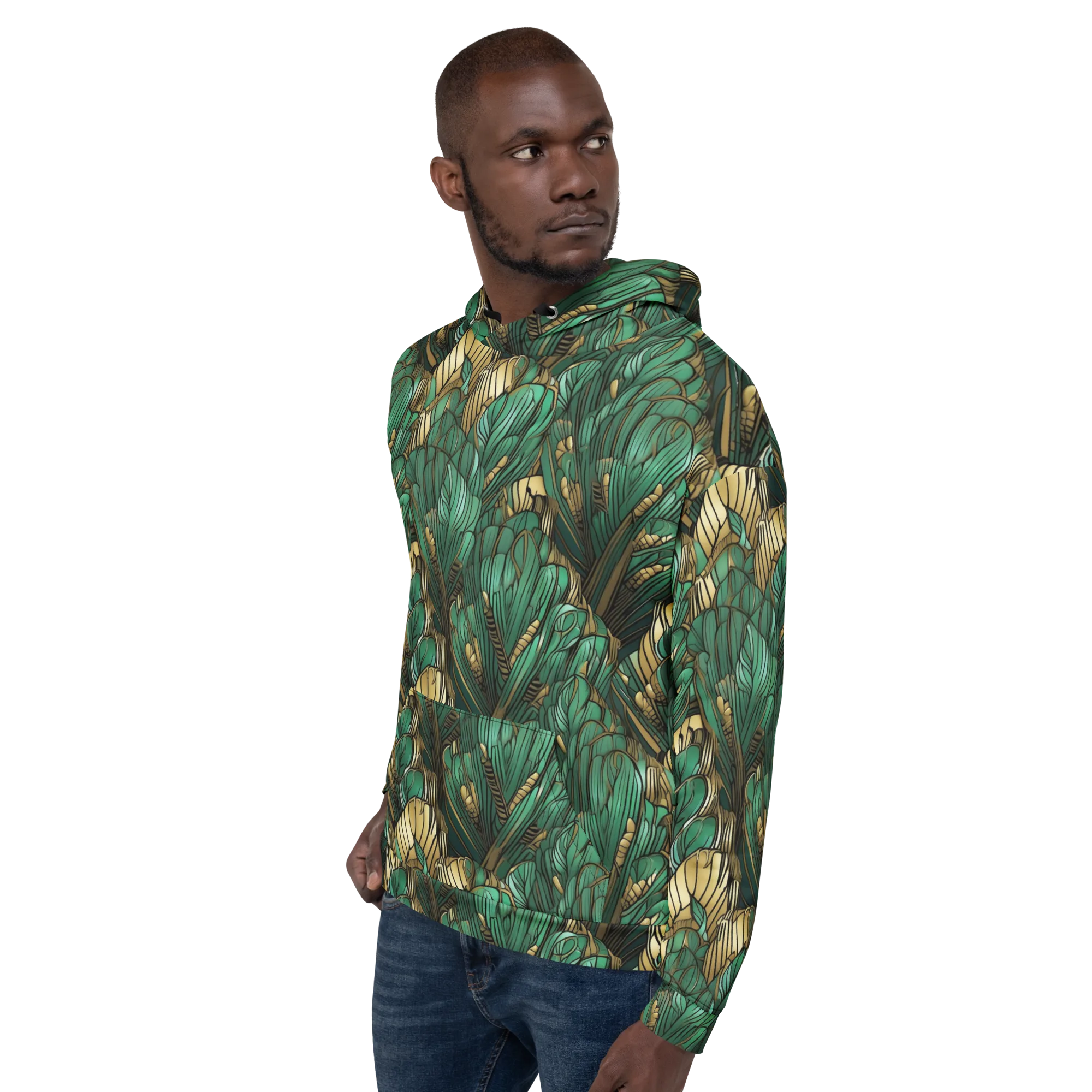Verdant Deco on Hoodie — Left