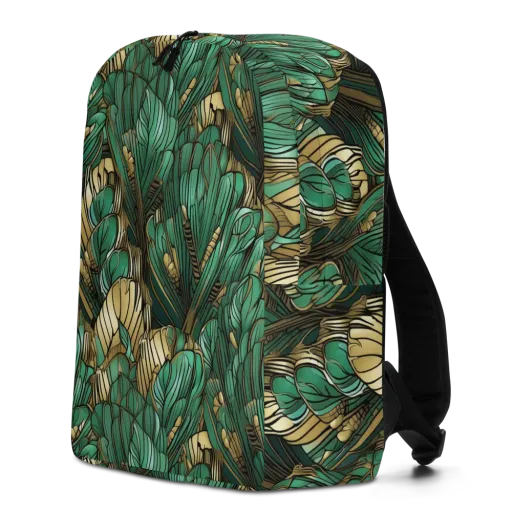 Verdant Deco on a Minimalist Backpack