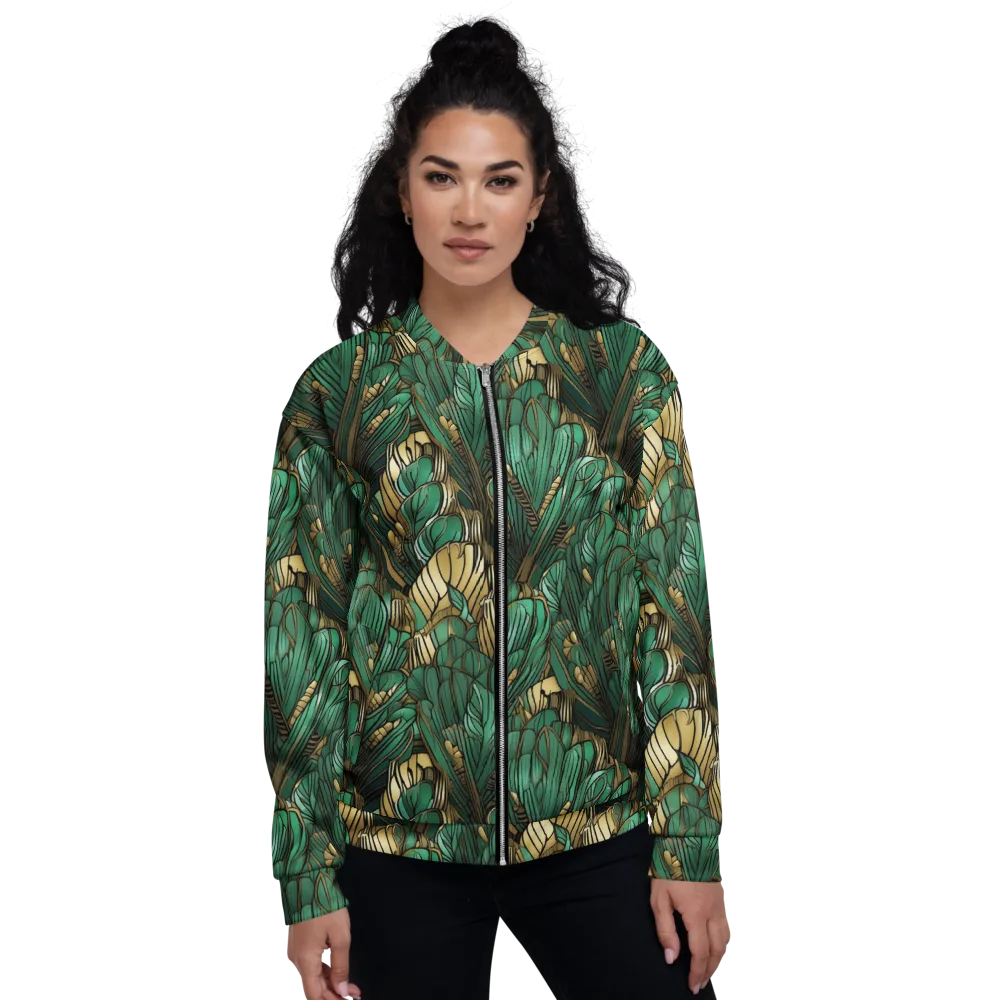 Verdant Deco on Bomber Jacket — Front