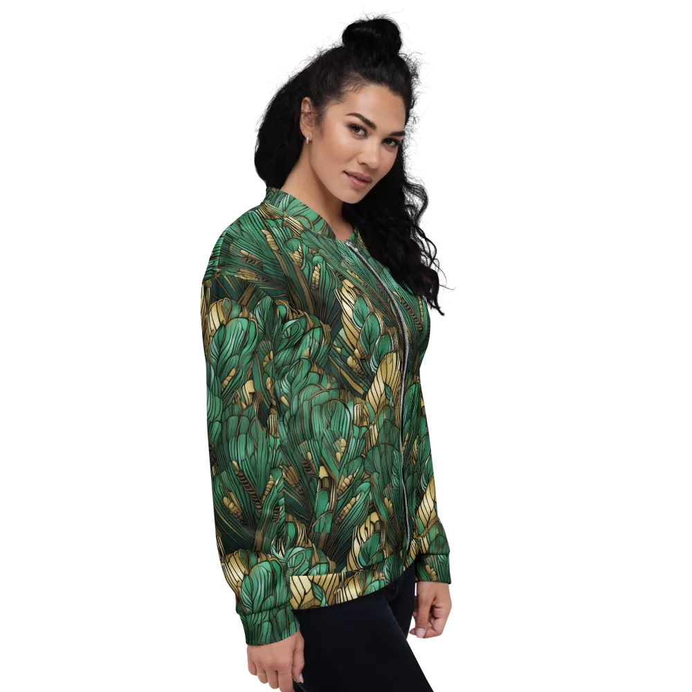 Verdant Deco on Bomber Jacket — Right