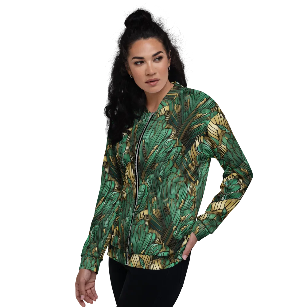 Verdant Deco on Bomber Jacket — Left