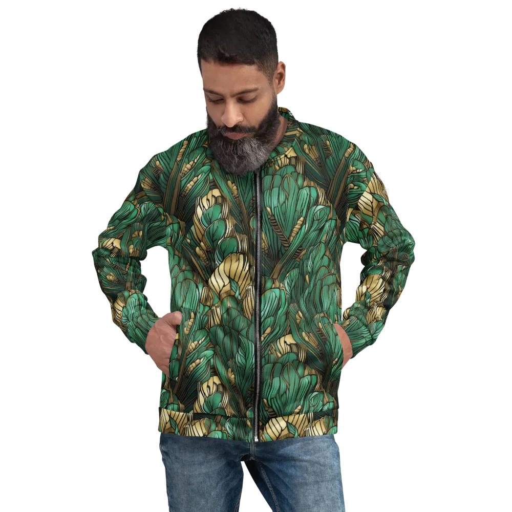 Verdant Deco on Bomber Jacket — Front
