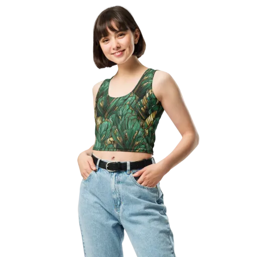 Verdant Deco on a Crop Top