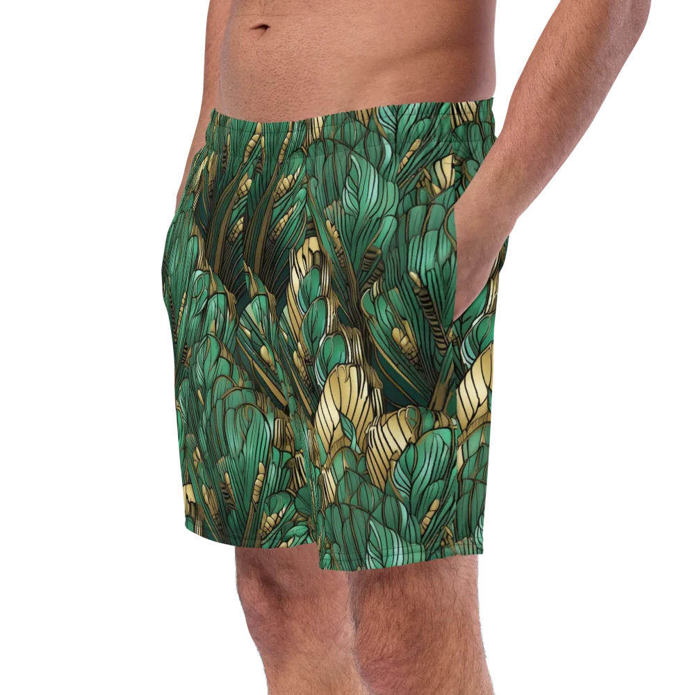 Verdant Deco on Swim Trunks — Left Front