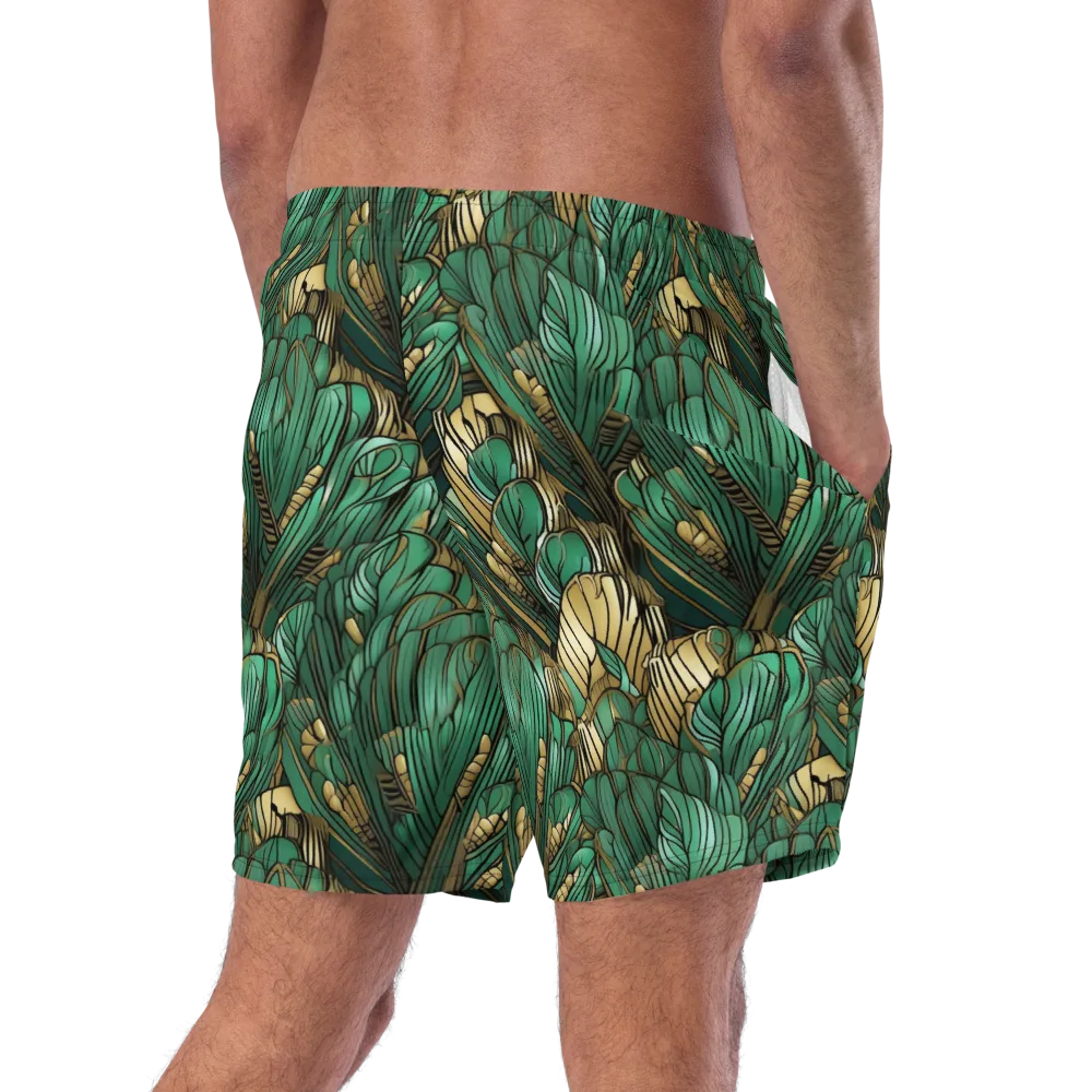 Verdant Deco on Swim Trunks — Right Back