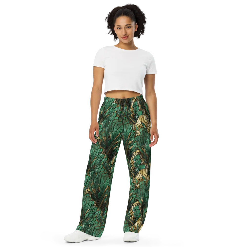 Verdant Deco on Wide-Leg Pants — Front