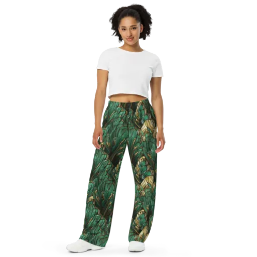 Verdant Deco on a Wide-Leg Pants