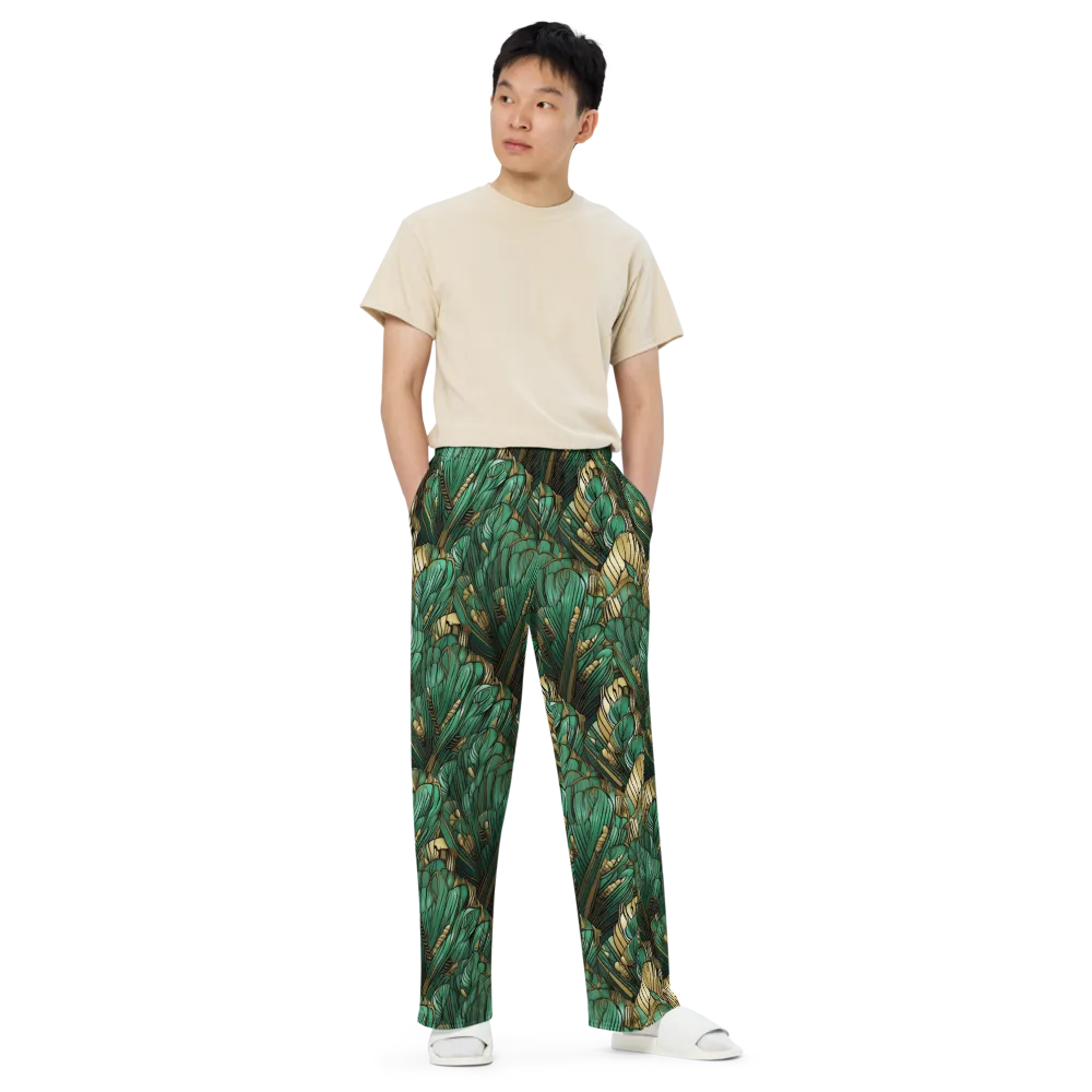 Verdant Deco on Wide-Leg Pants — Front
