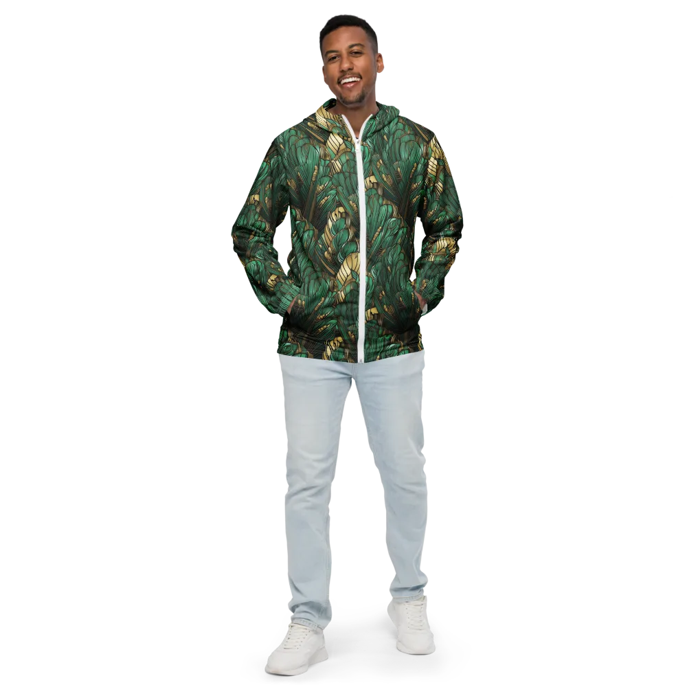 Verdant Deco on Men's Windbreaker — Front