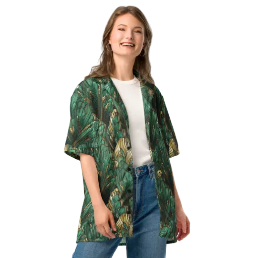 Verdant Deco on a Button Shirt