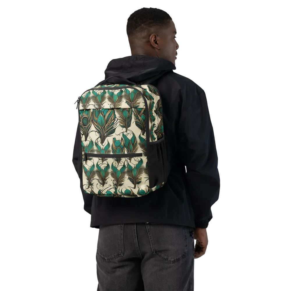 Emerald Plume on Utility Backpack — Back
