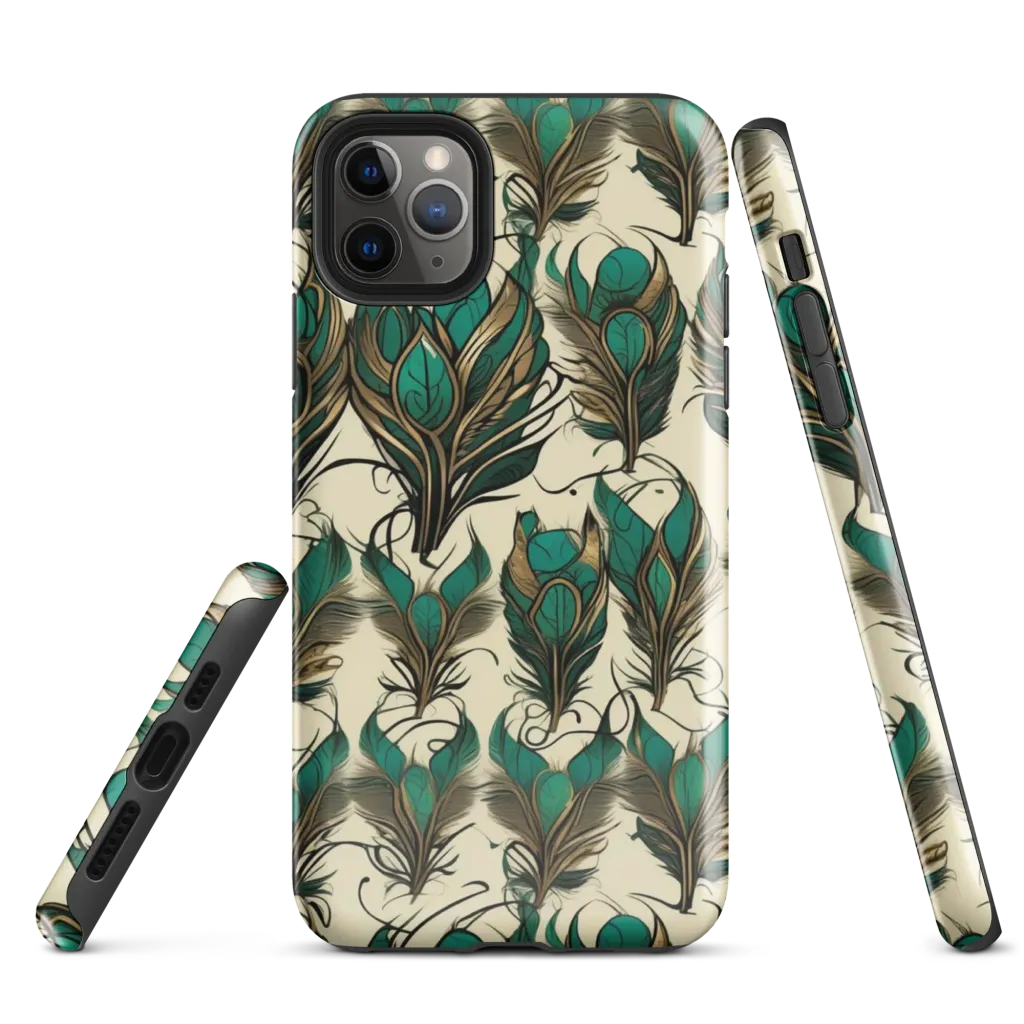Emerald Plume on Tough Case for iPhone® — Front
