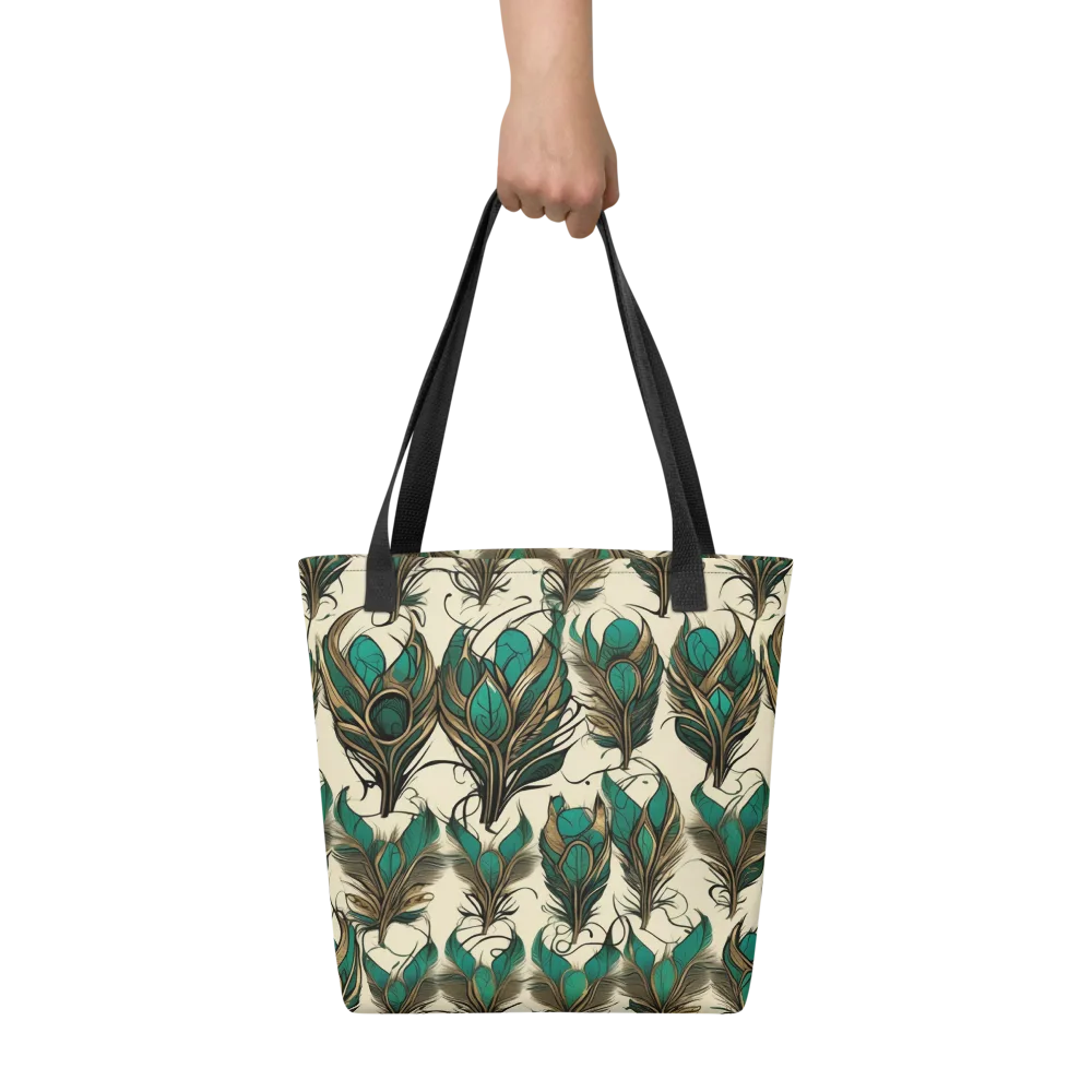 Emerald Plume on Tote Bag — Front