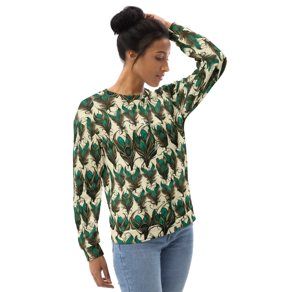 Emerald Plume on Sweatshirt — Right Front