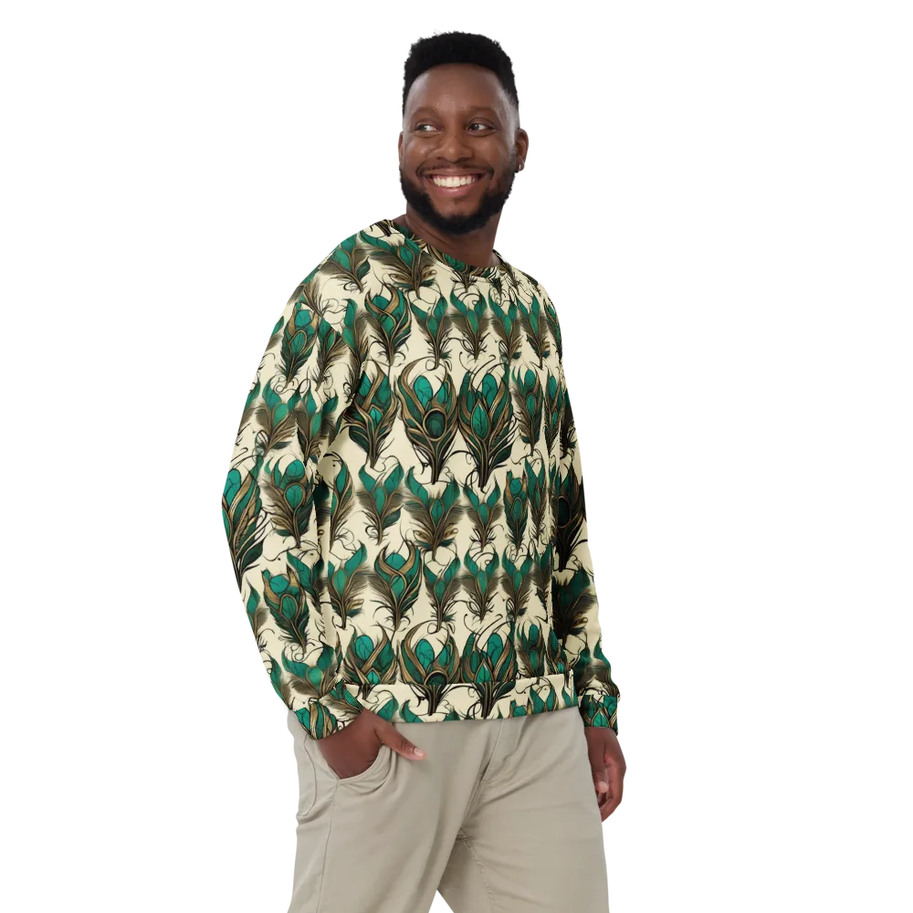 Emerald Plume on Sweatshirt — Front