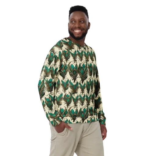 Emerald Plume on a Sweatshirt