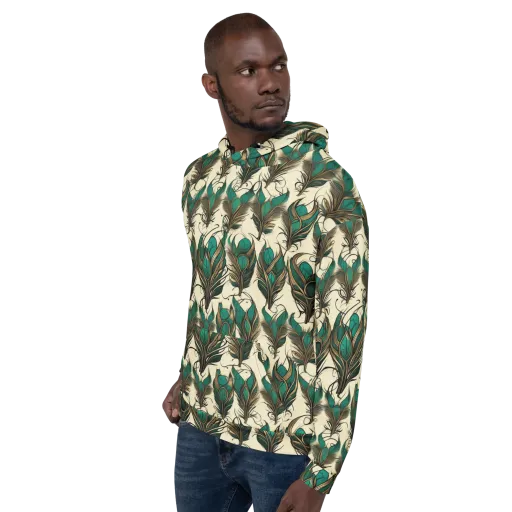 Emerald Plume on a Hoodie