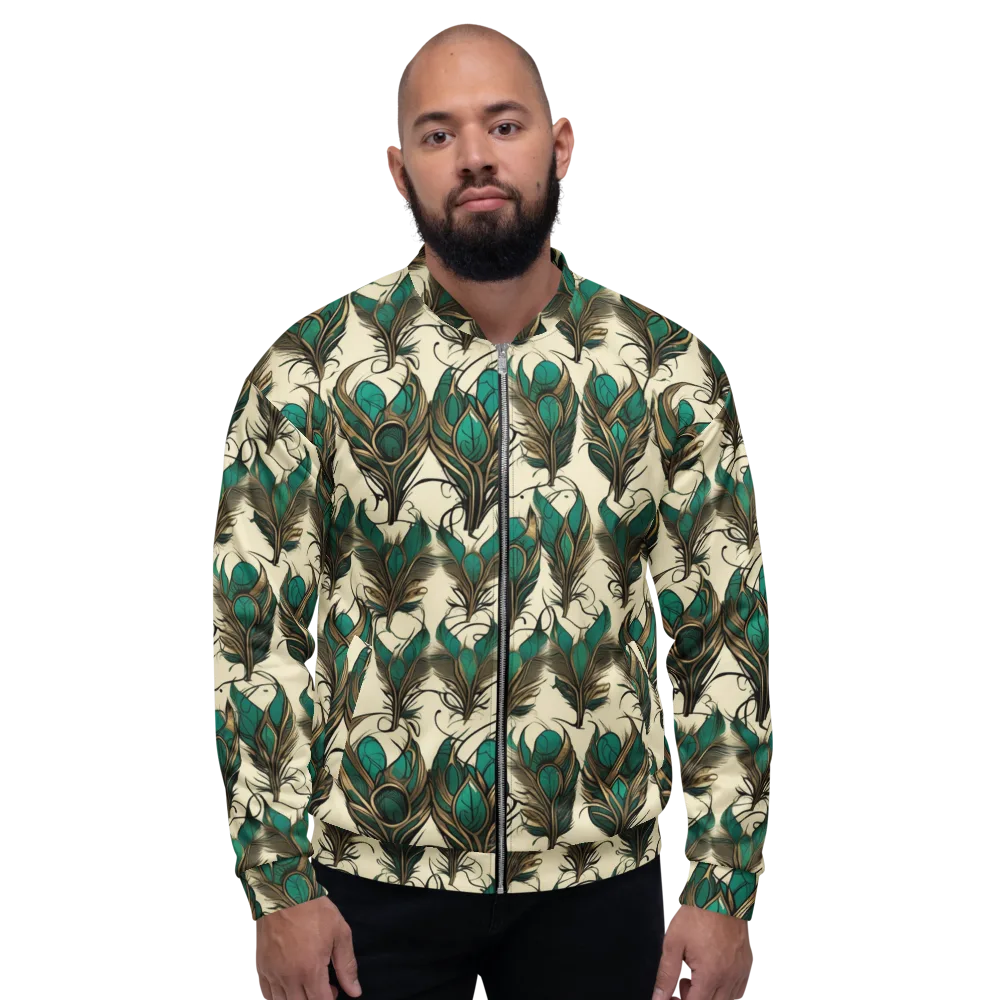 Emerald Plume on Bomber Jacket — Front