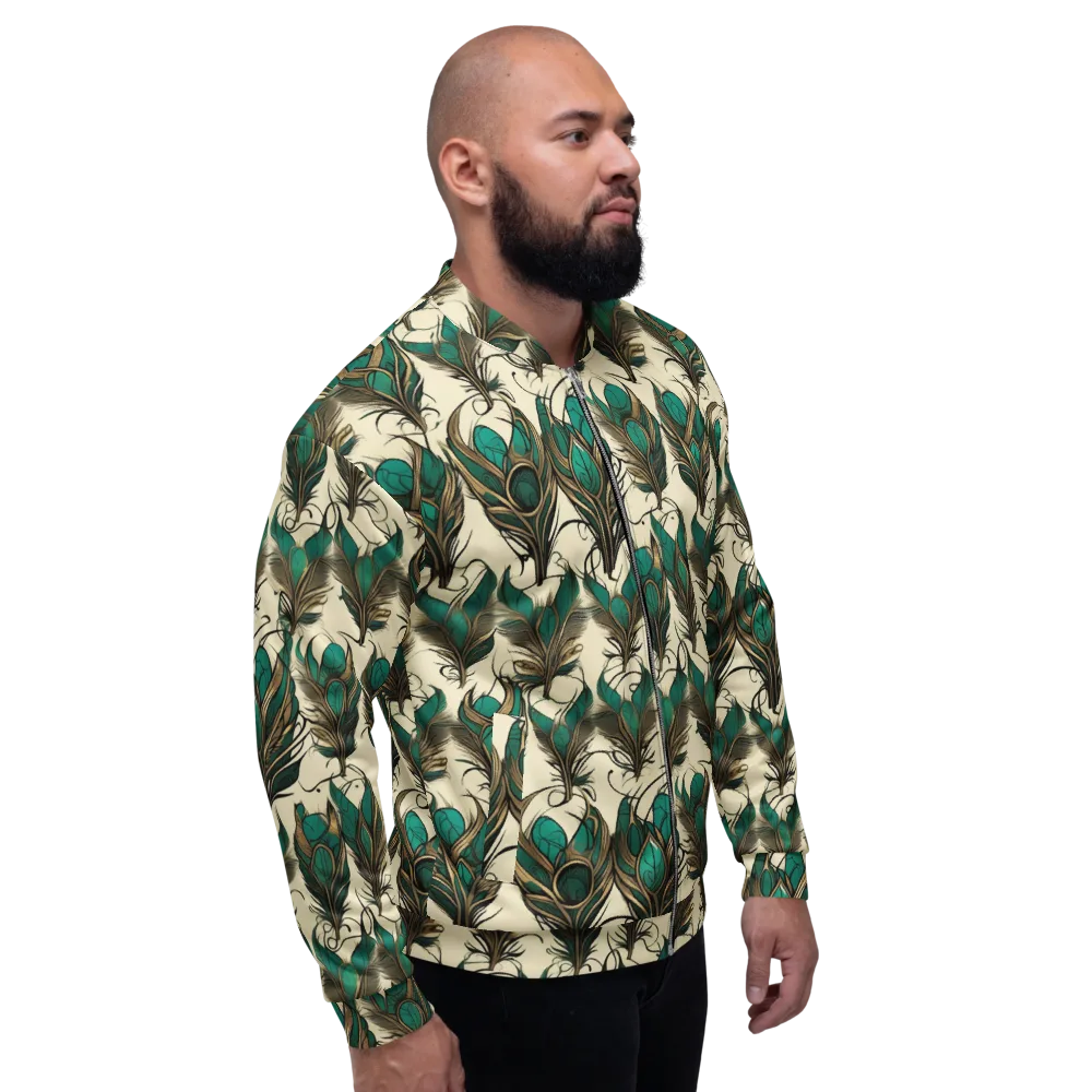 Emerald Plume on Bomber Jacket — Right