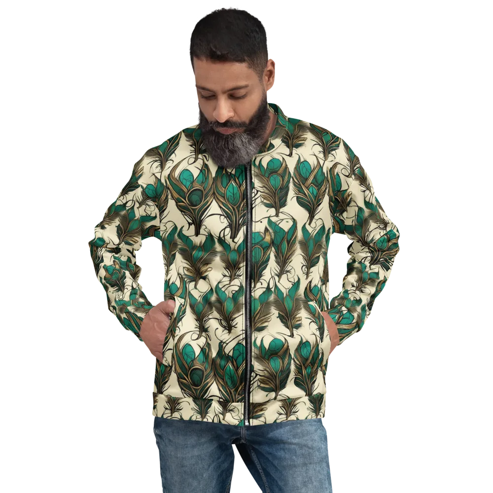 Emerald Plume on Bomber Jacket — Front