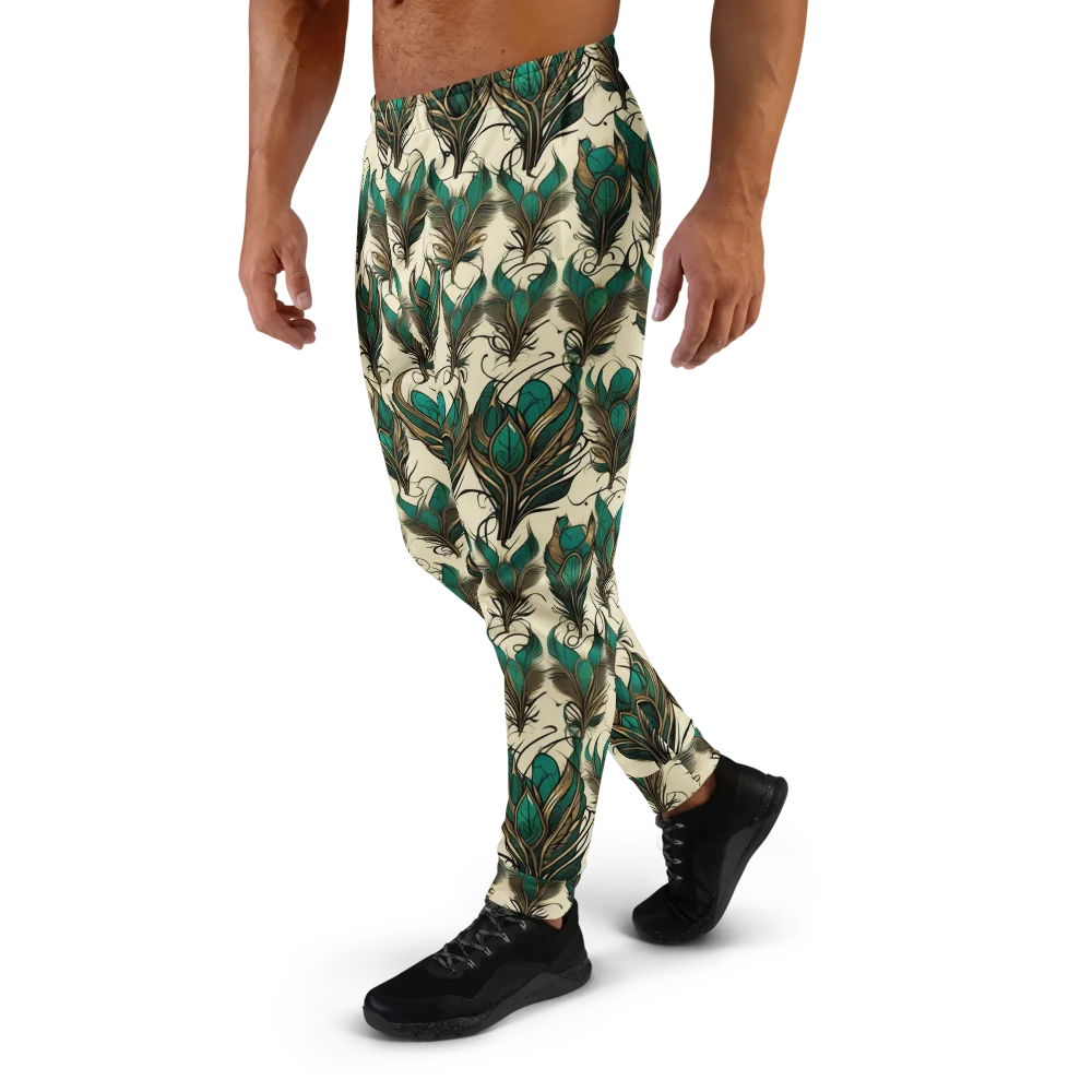 Emerald Plume on Men's Joggers — Left