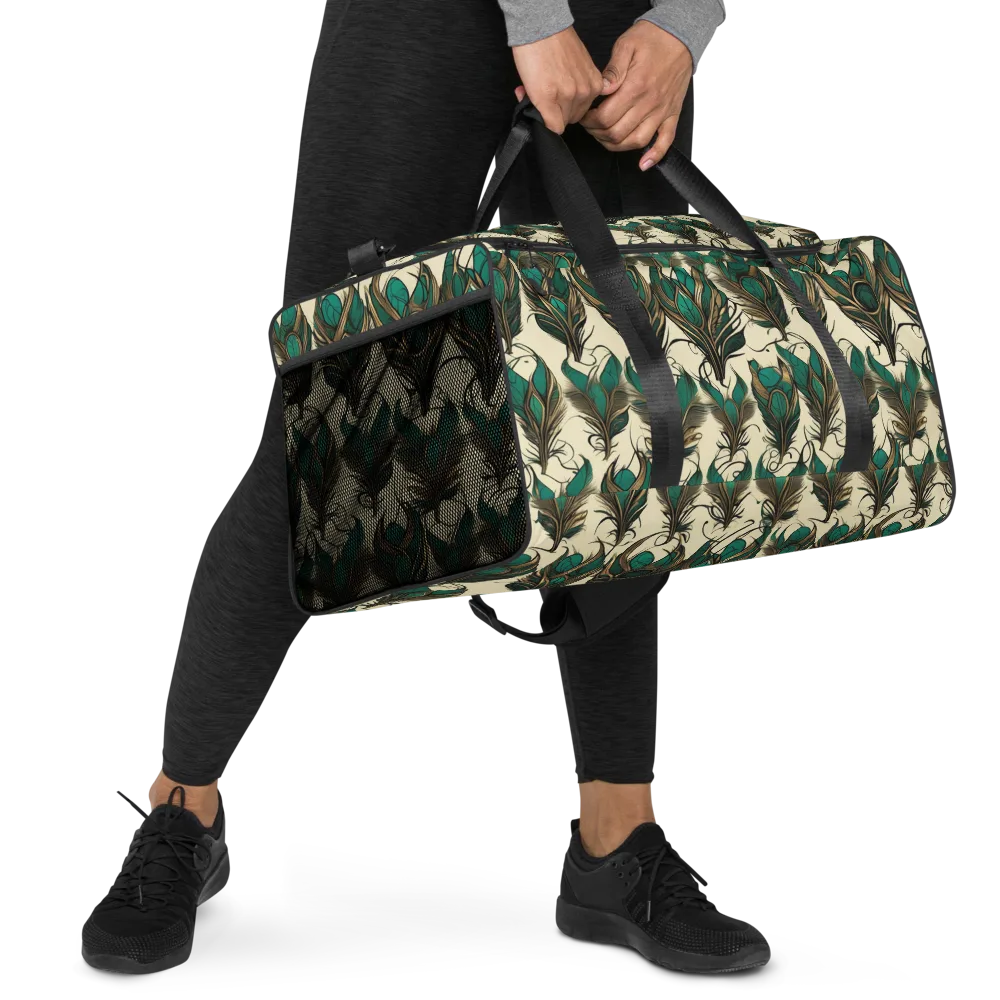 Emerald Plume on Duffle Bag — Right Front