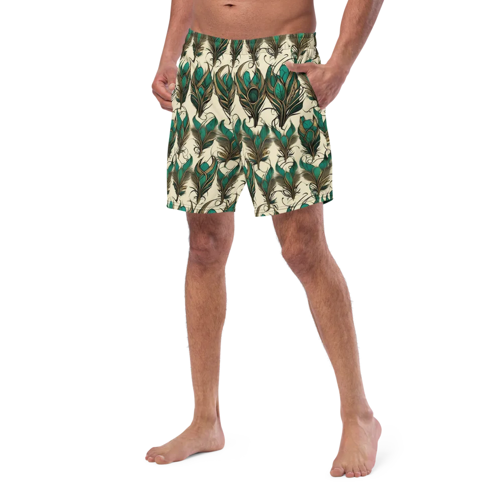 Emerald Plume on Swim Trunks — Left Front