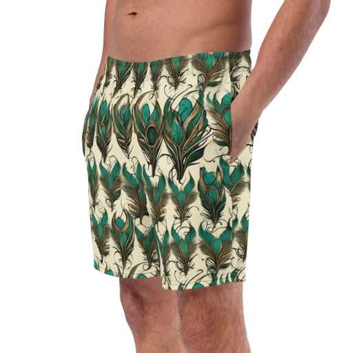 Emerald Plume on a Swim Trunks