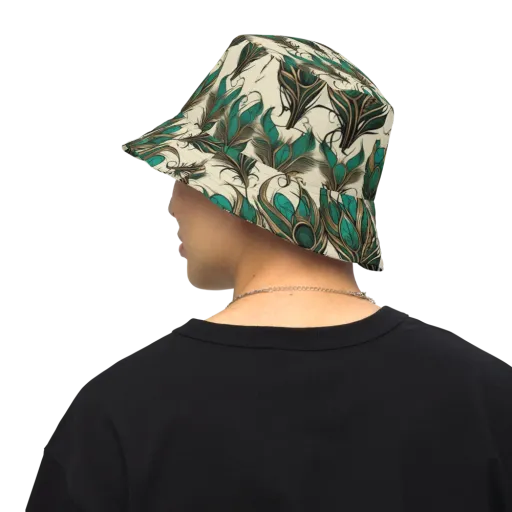 Emerald Plume on a Reversible Bucket Hat