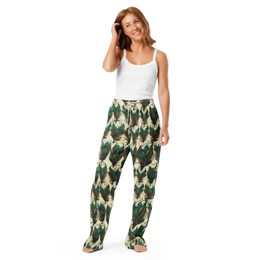 Emerald Plume on a Women's Pajama Pants