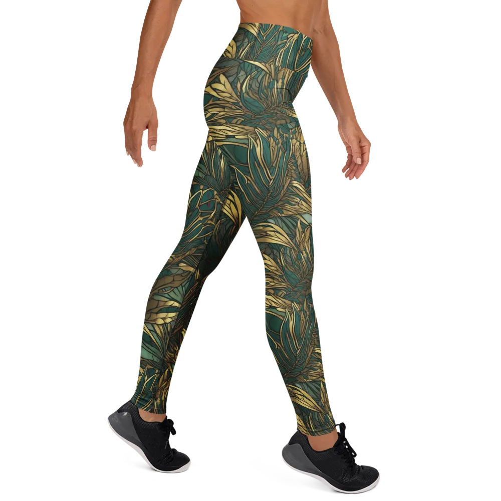 Verdigris Canopy on Yoga Leggings — Right