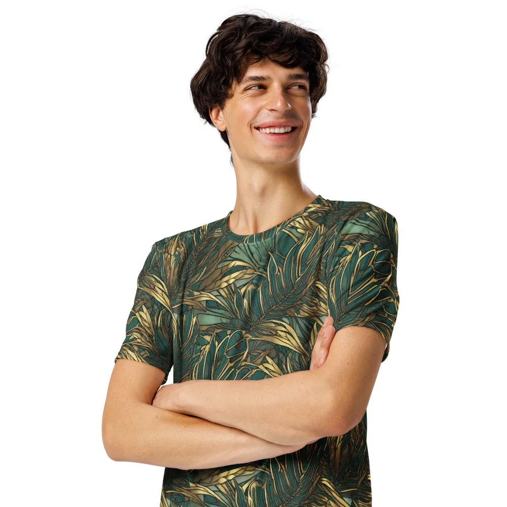 Verdigris Canopy on Men's Crew Neck T-Shirt — Left Front
